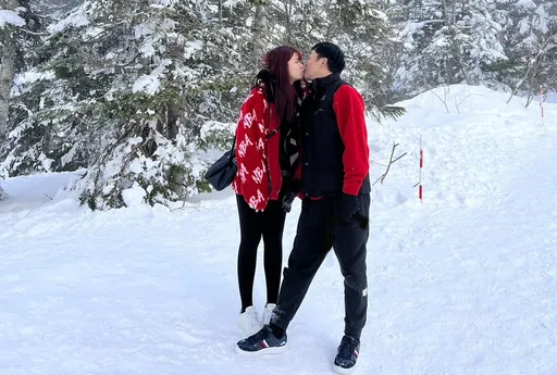 李燕懷龍寶寶?新婚夫雪地跳躍飛上天「祝賀我吧」 狂被恭喜回應曖昧