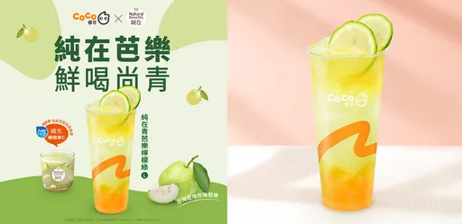 尚青都可喝這杯！CoCo都可X 純在 聯名飲品「純在青芭樂檸檬綠」立馬補充維他命C