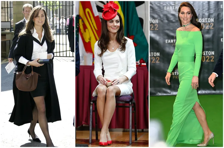 凱特自婚前（左）到成為王子妃、王儲妃，風格一路演變，越來越時尚與自信。路透
