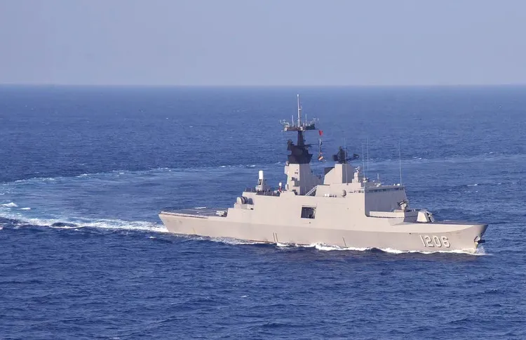海軍迪化號飛彈巡防艦（舷號PFG-1206）。海軍司令部提供