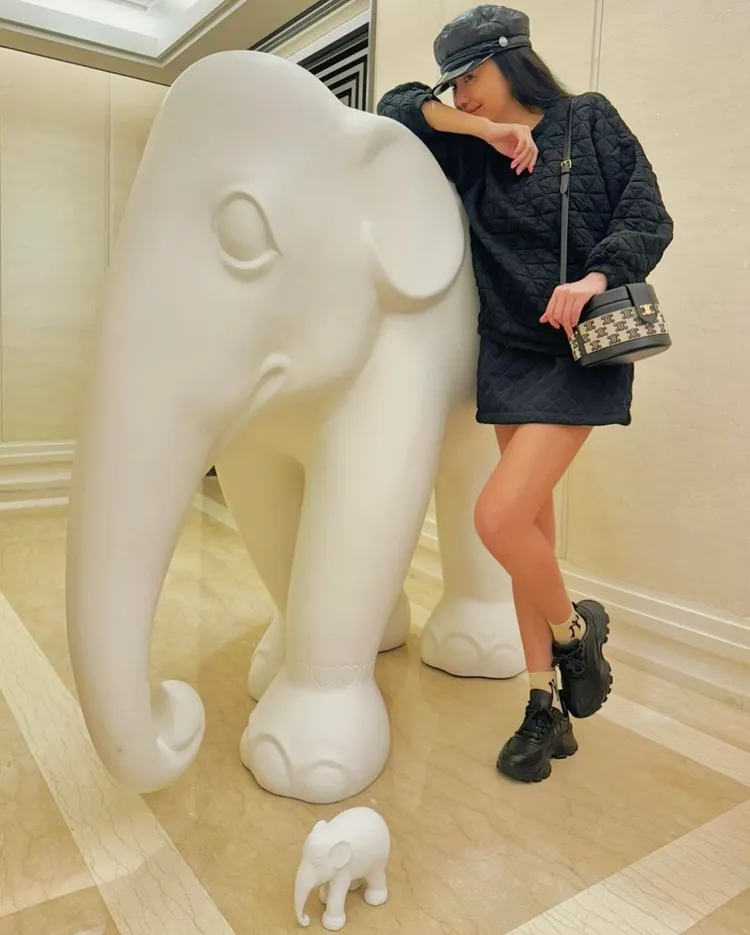 關穎改背上CÉLINE包。翻攝關穎IG