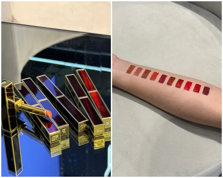 TOM FORD超模緞光極細唇膏，各1680元。張家玲攝