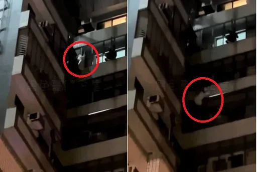 台中女與丈夫吵架負氣登13樓　墜4樓雨遮驚險畫面曝光！多處骨折送醫