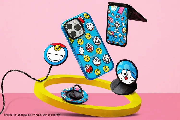 哆啦 A 夢 | CASETiFY獨家系列融合動畫中經典元素打造多款俏皮可愛磁吸電子配件。CASETiFY提供。