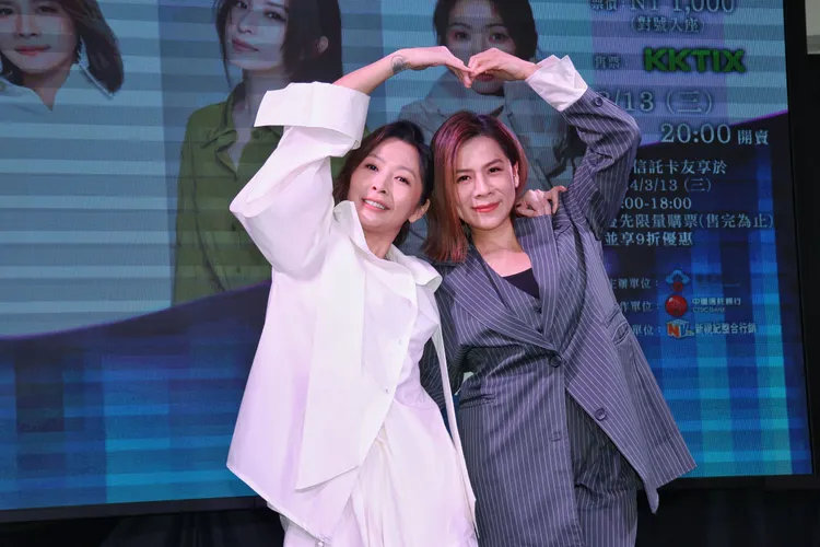 林曉培與江美琪共同出席記者會。莊宗達攝