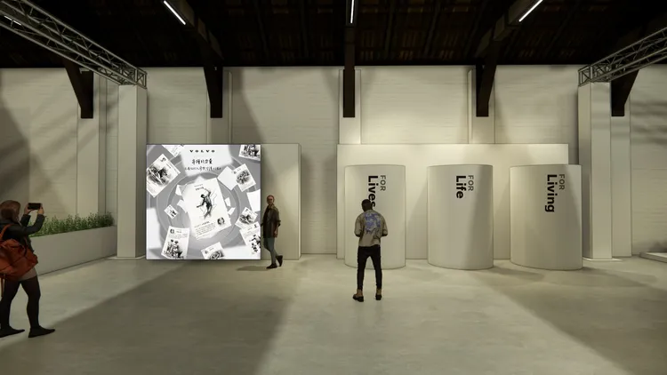 Volvo「守護的力量」特展將設有AI數位互動區，將珍藏的記憶轉化為一幅永恆畫作。業者提供