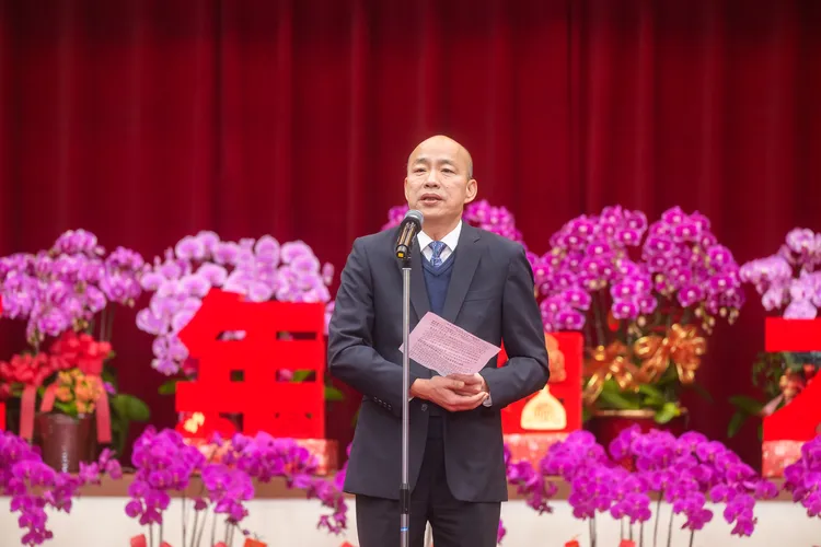 韓國瑜2/19立法院新春團拜時，罕見撂重話要職員螺絲拴緊。韓國瑜國會辦公室提供