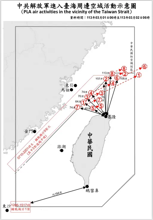 中國空飄氣球又來了!8顆全在北部海域 最近離基隆僅40浬