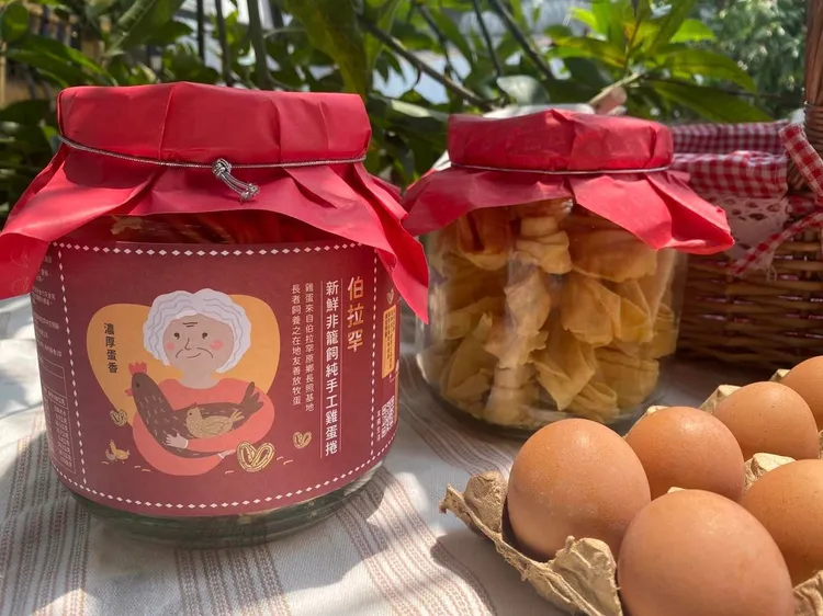 部落除雞蛋外，還有零添加的蛋捲可以訂購。翻攝王南琦臉書