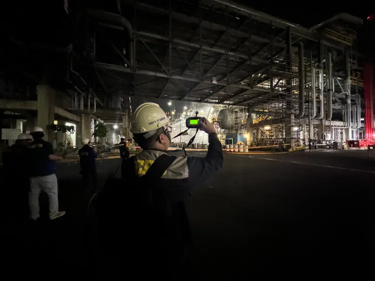 環保局派員到場監測。環保局提供