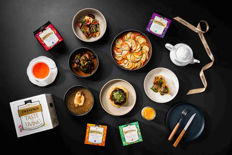 唐寧特製茶套餐菜色大合照。業者提供