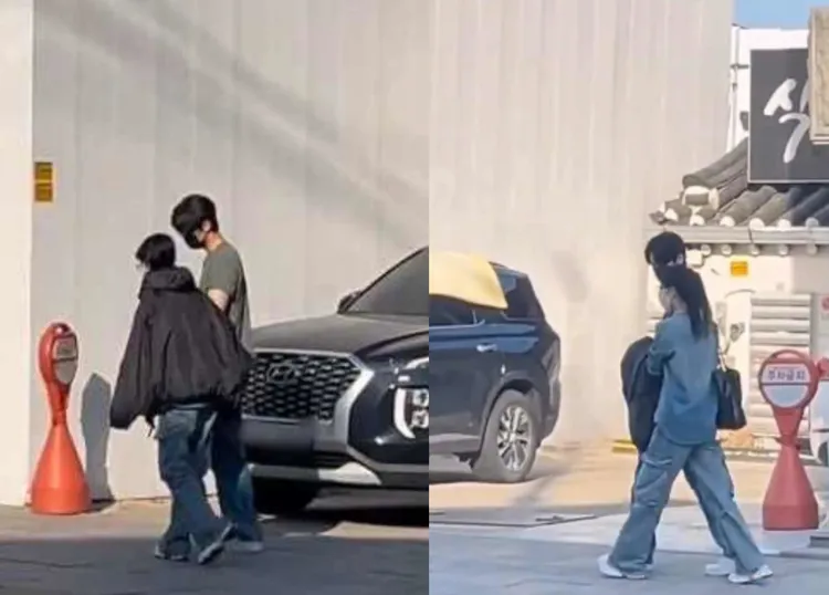 李彩玟、柳多仁日前被目擊在路邊甜蜜勾手約會。翻攝X（推特）