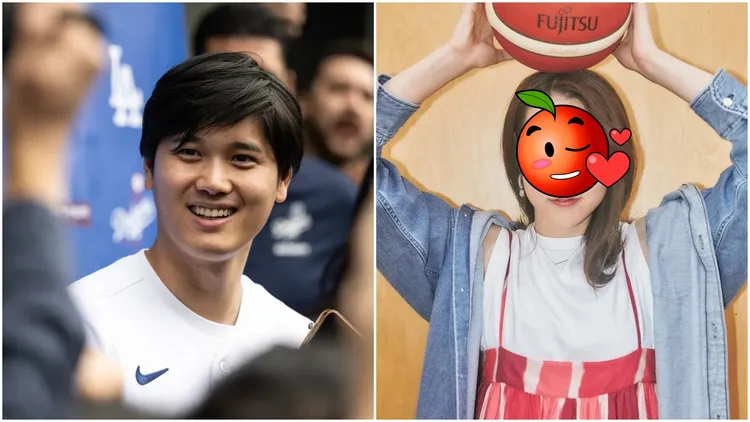 大谷翔平日前春訓現場，有網友拍到一名身高超過180公分的「神秘美女」。翻攝FRANCHISE PLAYBALL YouTube頻道