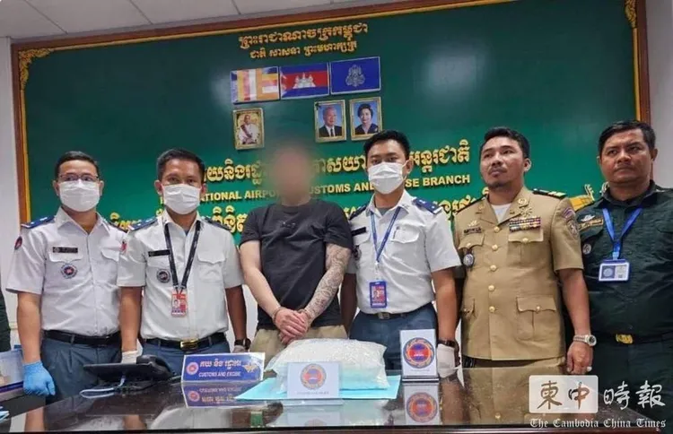 台籍男子身綁35包，約5公斤的安非他命，企圖闖關運毒，遭柬埔寨警方逮捕。翻攝《柬中時報》
