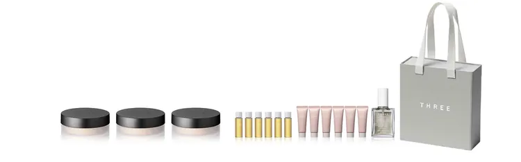 忠孝SOGO獨家柔光極致晶透蜜粉三入組，購買柔光極致晶透蜜粉*3，贈送精油香氛噴霧正貨 +平衡潔膚油N 10ml*6 +平衡花蜜洗顏皂霜8g*6+禮物提袋，5850元。品牌提供