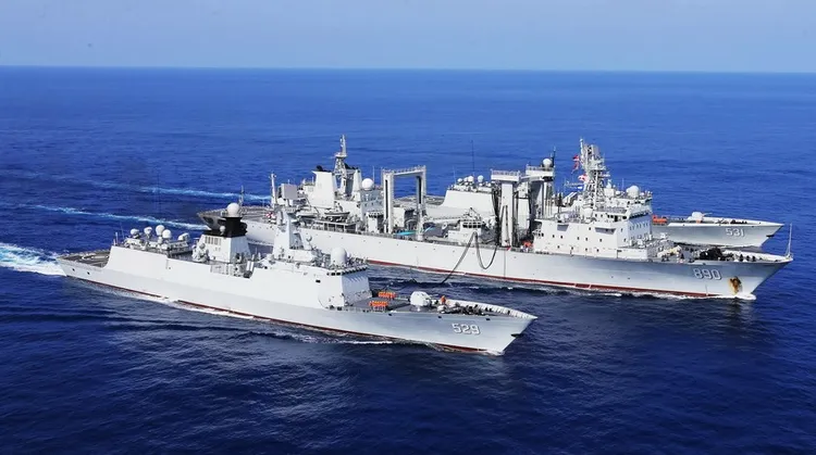 中國勢力擴張，將影響力伸到南太平洋島國。圖為中國海軍艦隊。翻攝中共解放軍軍網。
