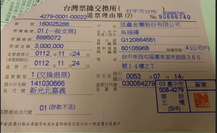 廷鑫明天起被打入全額交割股。讀者提供。