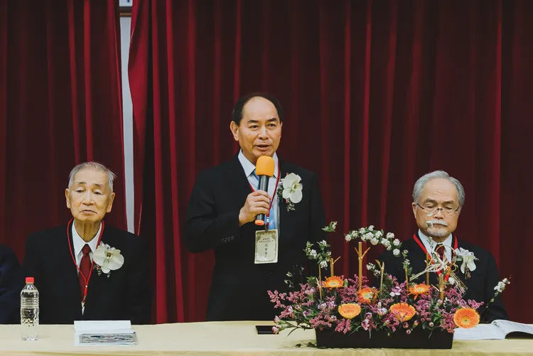 台灣劍道聯盟會陳信寰開幕致詞，感謝日台交流協會及各國劍友共襄盛舉。文化局提供