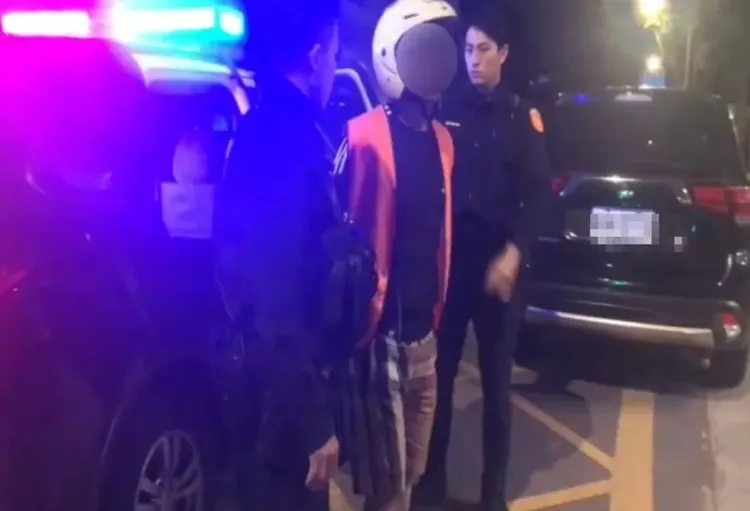 警方逮捕邱姓凶嫌。翻攝畫面