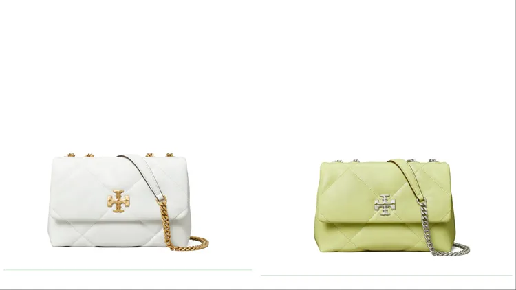 Kira菱格絎縫小號兩用肩背包，各2萬4900元。品牌提供