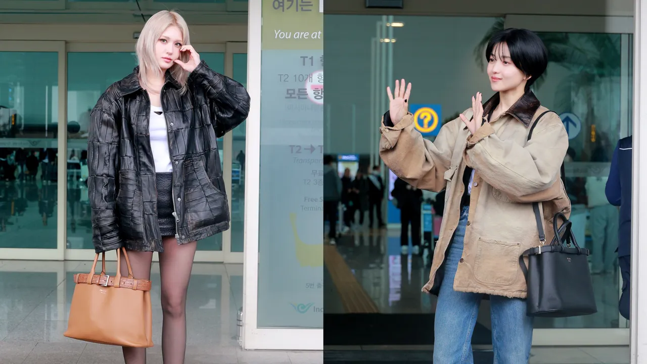 韓星全昭彌（左圖）與金泰梨早先搭機都選擇了PRADA好看又實用的2024春夏Buckle包。品牌提供