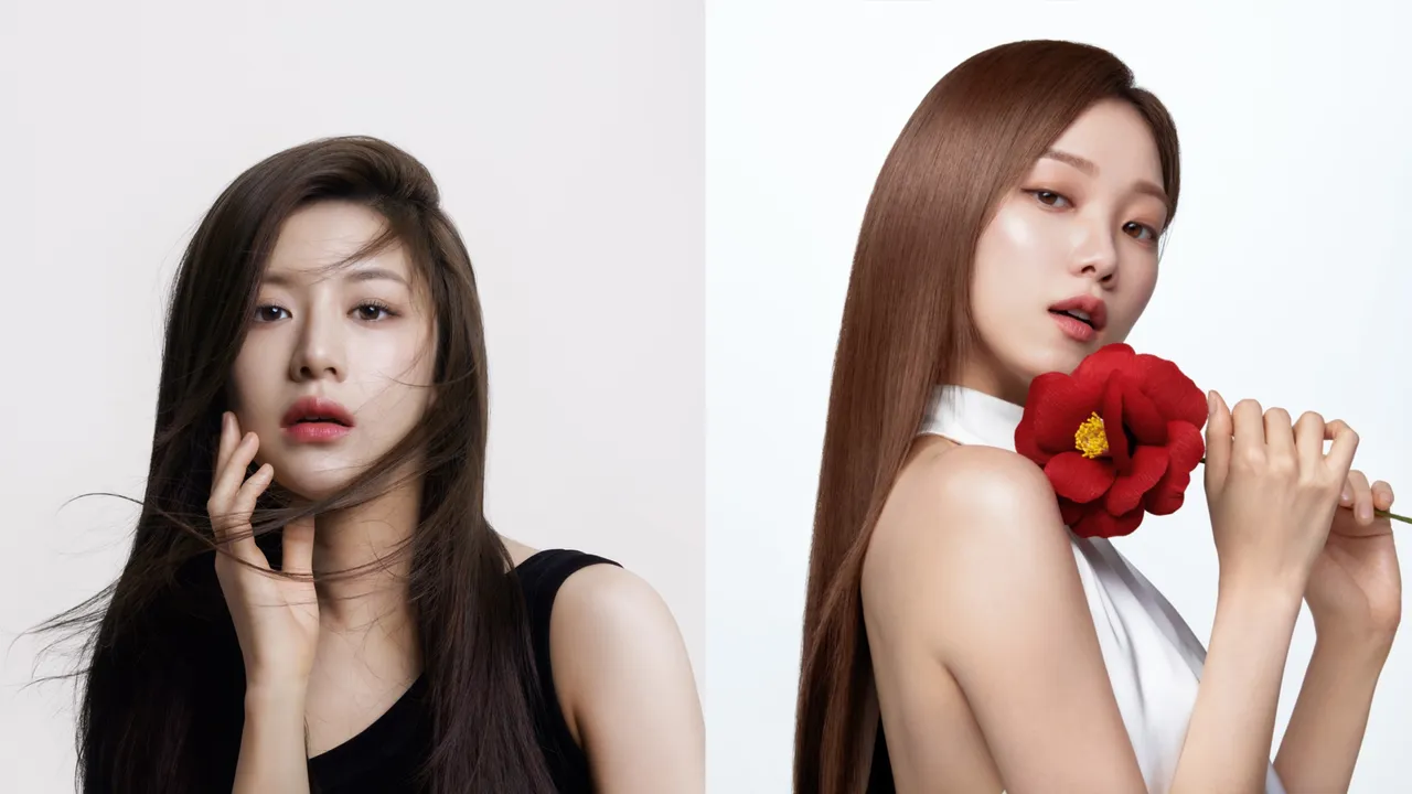 韓星高允貞（左圖）與李聖經，比美臉也比「第二張臉」，分別代言髮品品牌呂（RYO）與思波綺（TSUBAKI）。品牌提供