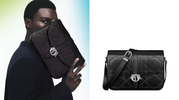 DIOR Charm黑色藤格紋肩背包，13萬元。品牌提供