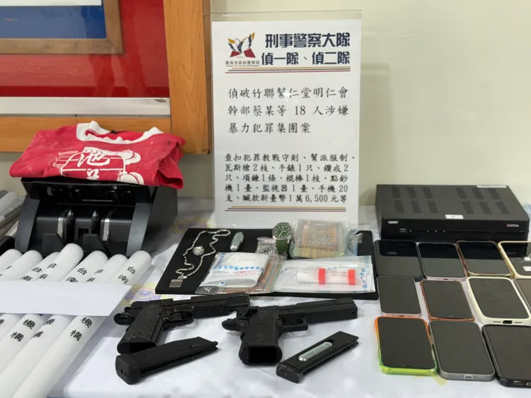 市刑大瓦解蔡嫌暴力討債集團。市刑大提供