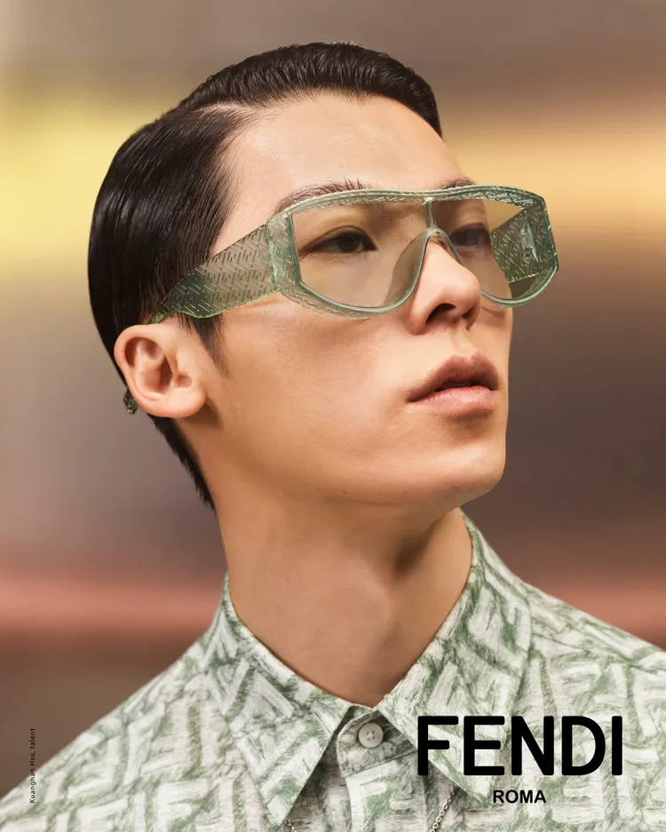 許光漢FENDI 2024春夏男士眼鏡系列。品牌提供