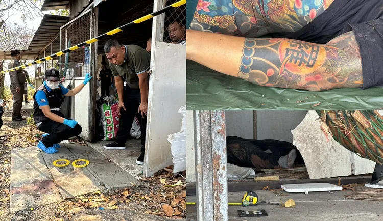 泰國警方查驗石男陳屍地點。翻攝臉書/v2maungprakarn