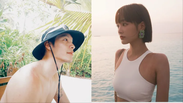 曹佑寧才剛與王淨從馬爾地夫度假返台。左圖翻攝曹佑寧IG、右圖翻攝王淨IG