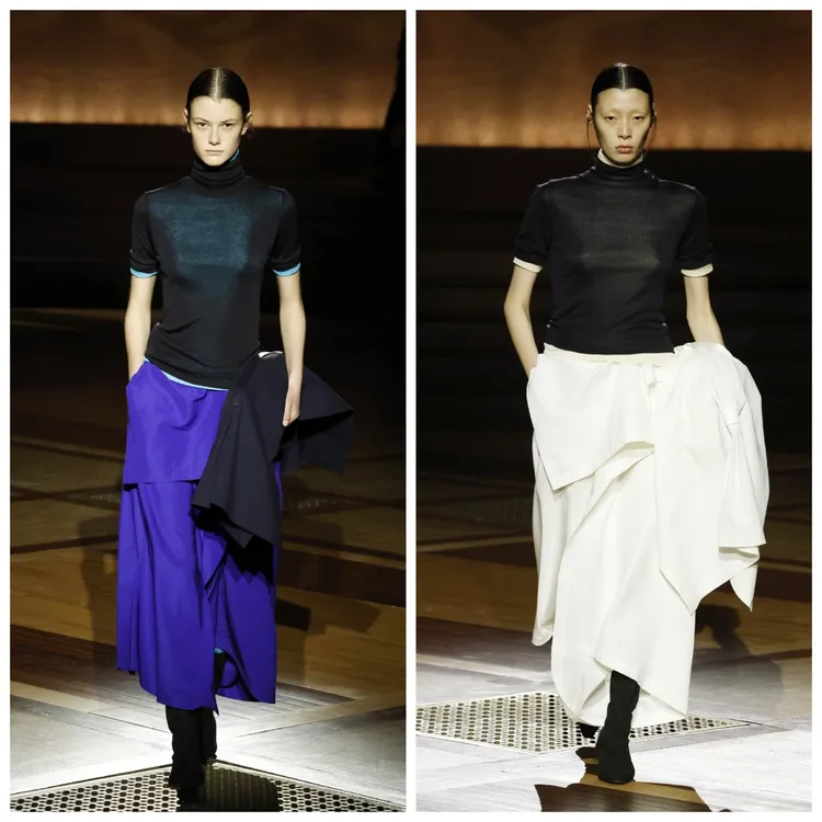 ENCLOTHE PANTS系列褲子靈感來自於將一塊布包裹身體的原始行為。品牌提供