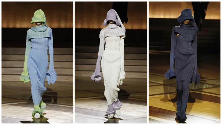 ASAGAO系列從袖口、裙擺、帽子都呼應著牽牛花的綻放輪廓。品牌提供