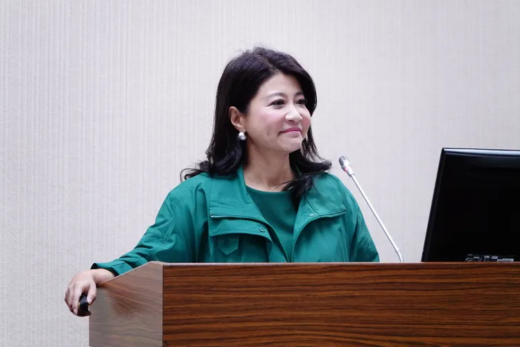 林楚茵關切馬英九訪問中國會否讓國際誤解。莊宗達攝