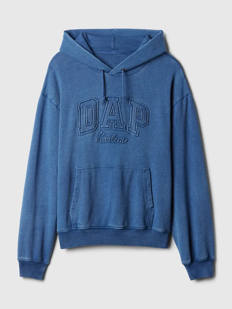 DAP GAP DAP刺繡Logo帽T（牛仔藍），3999元。品牌提供