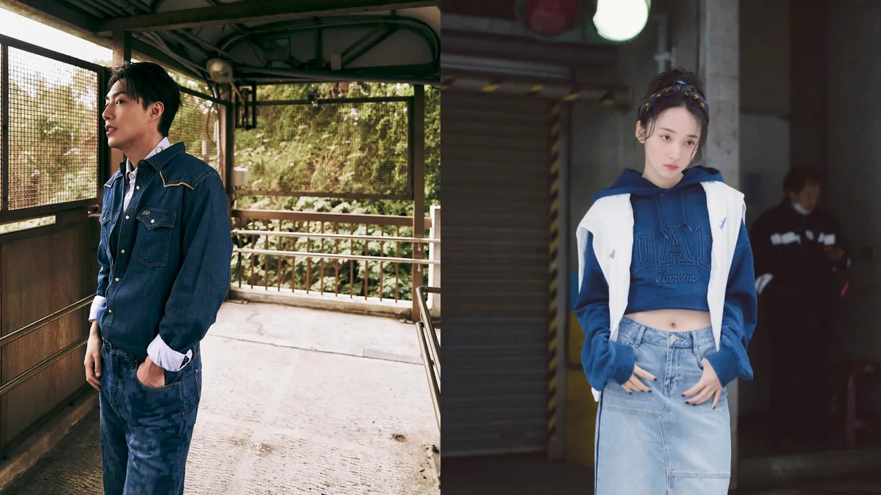 蔡凡熙（左）、李沐（右）換上DAP GAP春季聯名系列。品牌提供