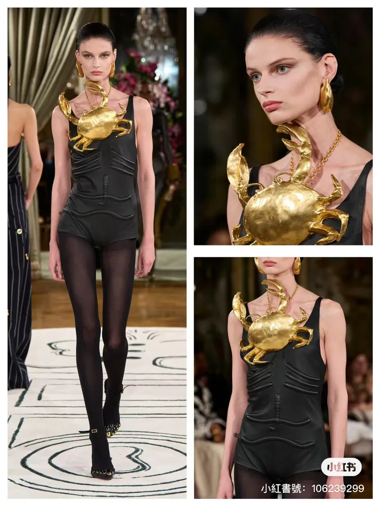 Schiaparelli知名的「螃蟹裝」。翻攝qincheng小紅書