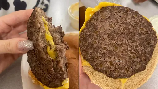 學校午餐漢堡「引發密集恐懼症」 家長喊告!校方:妳可以不吃