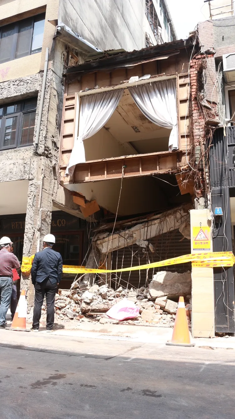 建管處認定，文昌街建物坍塌非附近工地施工造成。記者葉家瑋攝