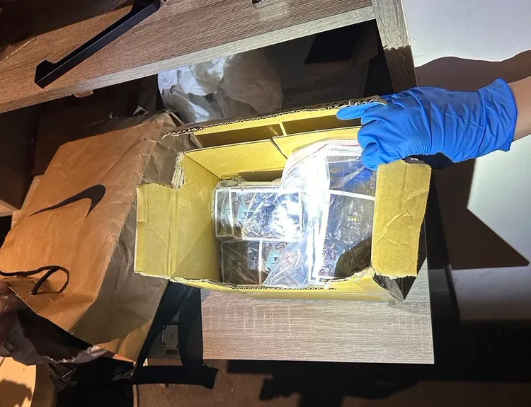 警方搜出毒品。桃園警分局提供