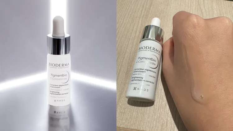 貝膚黛瑪12%超級C酸激光煥膚精華，15ml／1280元。左圖品牌提供、右圖張家玲攝