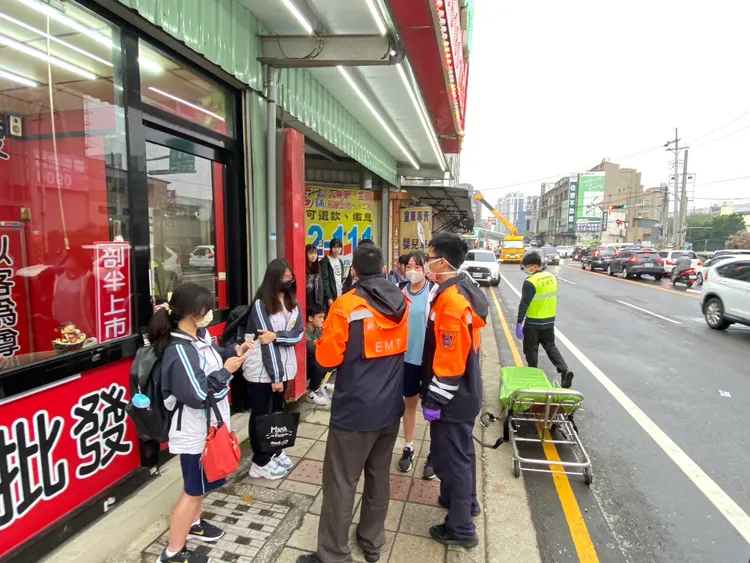 竹東高中學生驚魂未定。翻攝自記者爆料網