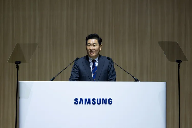 三星副會長韓鐘熙今天出席股東會。路透社