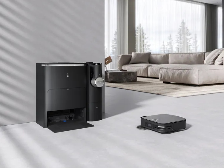 DEEBOT X2 COMBO集結雙向集塵、熱水洗熱風烘乾拖布的十合一全能基座，打造智慧便利新家居。業者提供