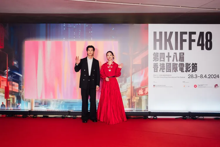 許光漢（左）表示清原果耶年紀輕輕，但上戲很成熟。翻滾吧男孩電影有限公司提供