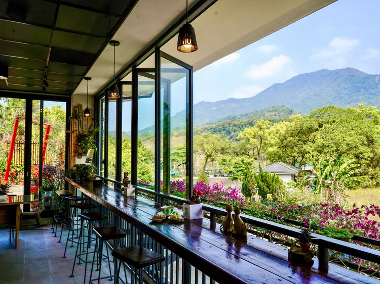 山坡咖啡景色迷人。縣府提供