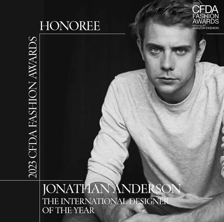 Jonathan Anderson去年獲得CFDA年度國際設計師大獎。翻攝Jonathan Anderson IG