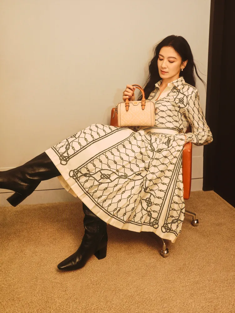 林熙蕾的造型相當有氣勢。品牌提供