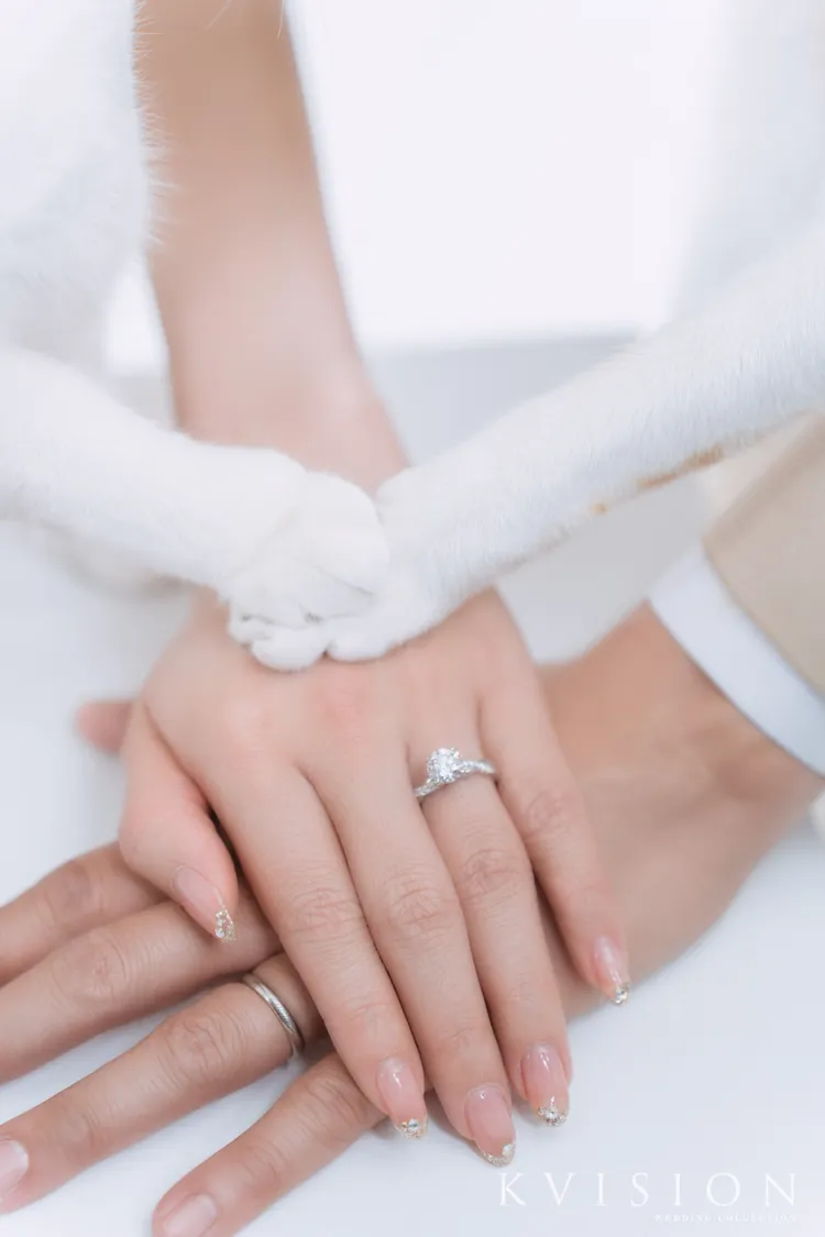 婚戒特寫。KVISION海外婚禮婚紗攝影團隊提供
