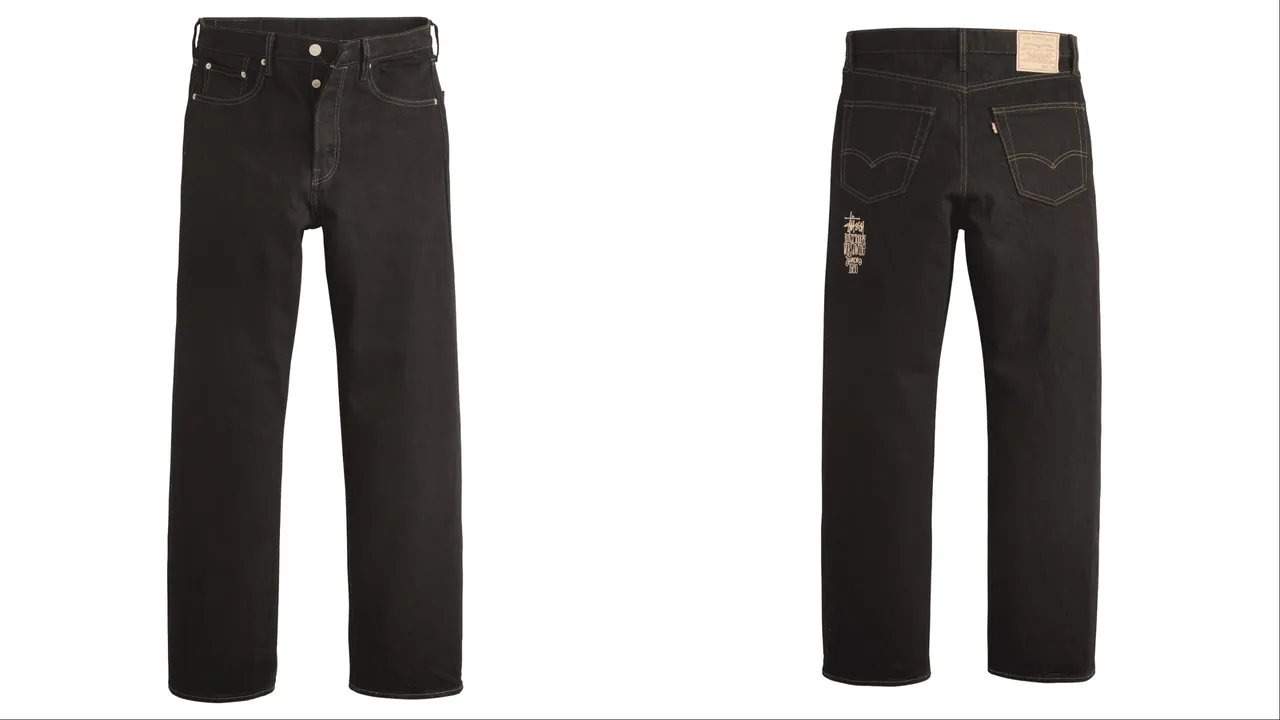Stüssy & Levi’s墨黑原色丹寧褲,4900元。品牌提供